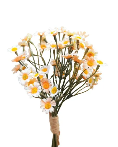 artplants Kunststrauß Chrysanthemen Bund WEMKE, Hellrosa-Creme, 35cm, Ø13cm