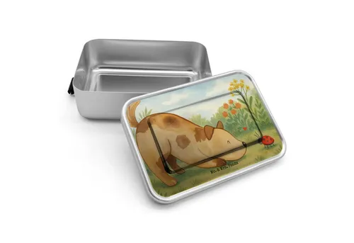 Mr. & Mrs. Panda Butterdose Hund Marienkäfer Design - Hochwertige Metall Brotdose im nostalgischen Design. Ideal für Schule und Arbeit, mit geprüftem Material für Lebensmittel. Praktisch und geräumig, perfekt für Snacks und Mahlzeiten unterwegs.