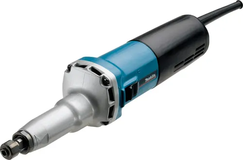 Makita Geradschleifer GD0810C – Leistungsstarker Netzbetriebsschleifer mit 750 W - Schleifmaschinen mit regelbarer Drehzahl von 1.800-7.000 U/min, ideal für präzises Schleifen und Polieren. Robustes Aluminium-Gehäuse schützt vor Staub.