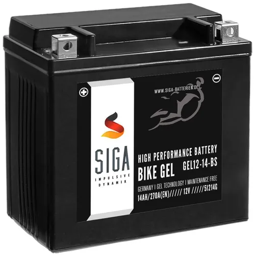 BIKE GEL Roller Batterie 14Ah 12V YTX14-BS - Wartungsfreie GEL Motorradbatterie mit 270A Kälteprüfstrom, ideal für Scooter und Motorräder. Robust und rüttelfest für zuverlässige Leistung.
