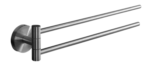 Ambrosya Handtuchhalter aus Edelstahl - Schwenkbare Handtuchstange für Bad und WC - Handtuchstangen aus Edelstahl, schwenkbar und doppelte Handtuchstange, ideal für Bad, Küche und WC, inklusive Montagematerial.