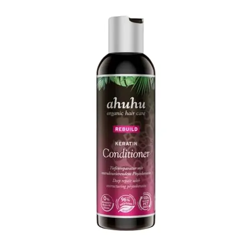 ahuhu REBUILD Keratin Conditioner (200ml) – Haarspülung für intensive Haarpflege, Tiefenreparatur mit Keratin & pflegenden Ölen, verbessert die Geschmeidigkeit & schützt geschädigtes Haar