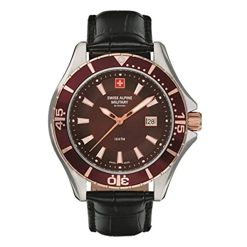 Swiss Alpine Military Quarzuhr 7040.1556SAM - Armbanduhren mit Schweizer Quarzwerk, 10 ATM wasserdicht und edlem Edelstahlgehäuse. Ideal für Abenteuer und Alltag.