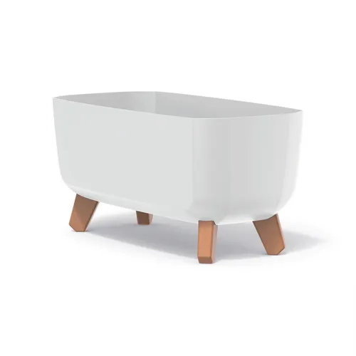 Blumentopf Blumenkübel mit Füßen Blumenkasten Gracia 39 x 19,5 x 19 cm weiß