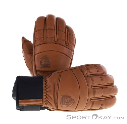 Hestra Fall Line Handschuhe (Größe 8, braun) - Skihandschuhe aus robustem Leder mit eleganter Steppung und warmer Isolierung für optimalen Komfort auf der Piste.