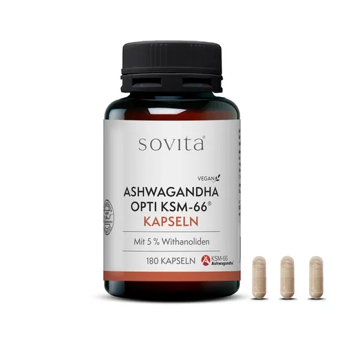 Ashwagandha KSM-66 Wurzelextrakt 300mg 180 Kapseln Vegan 15mg Withanolide