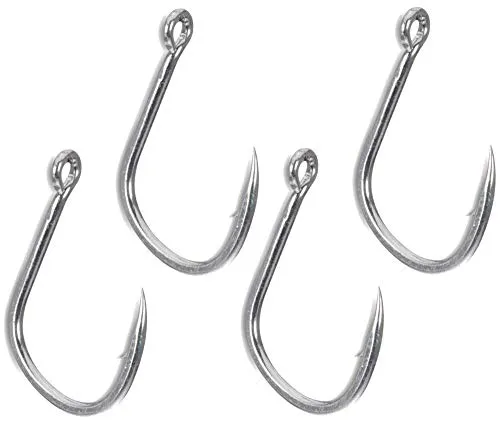 Uni Cat Unisex – Erwachsene SNX-5 Vencata-4 Wallerhaken zum Angeln auf Waller, Angelhaken zum Wallerangeln, Haken zum Welsangeln, Einzelhaken, Größe:8/0, Silber