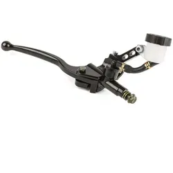 Bremsarmatur rechts mit Ausgleichsbehälter schwarz universal - Autoteile - motoForce Bremspumpe mit kompletter Ausstattung für universelle Anwendungen, ideal für Custom-Umbauten und als Ersatzteil.