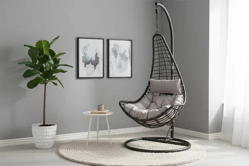 Riess-Ambiente Hängesessel LOFT WIDE grau/schwarz