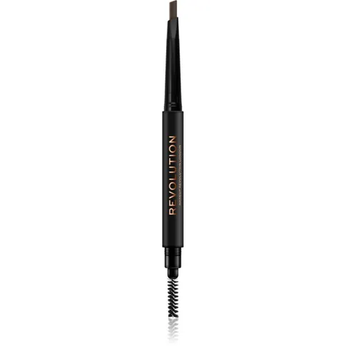 Makeup Revolution Duo Brow Definer Präzisionsaugenbrauenstift Farbton Light Brown 0,25 g