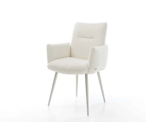 DELIFE Esszimmerstuhl Jova-Flex mit Armlehnen in weiß von Delife