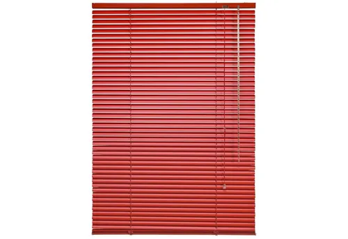 Liedeco Aluminium-Jalousie 240cm x 160cm in Rot - Hochwertige Aluminium-Jalousie in der Größe 240 x 160 cm. Ideal für flexiblen Lichtschutz und Sichtschutz, inklusive Befestigungsmaterial und Montageanleitung.