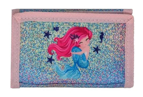 Theonoi Kinder Geldbörse Geldbeutel Portemonnaie Brieftasche (Meerjungfrau)