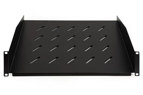 LINK lkrip350 N2u Ablage für Schrank-19, Tiefe 350 mm, 2 Einheit, schwarz