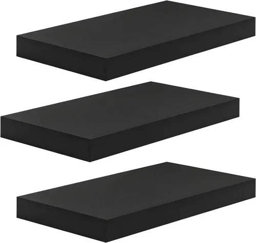 Woltu Wandregal Set 3-tlg. aus hochwertigem MDF Holz - Wandregale für Deko, belastbar bis 15kg pro Ebene, ideal für Wohnzimmer, Schlafzimmer oder Arbeitszimmer, schnelle Montage in nur 10-15 Minuten.