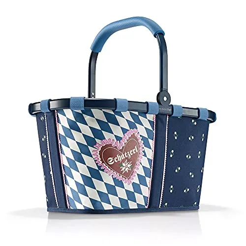 REISENTHEL® Einkaufstrolley - Carrybag in Bavaria 6 blau - Einkaufstrolleys mit stilvollem Design, 20 kg belastbar, ideal für Einkäufe oder Picknicks, inklusive Innentasche für Wertgegenstände.