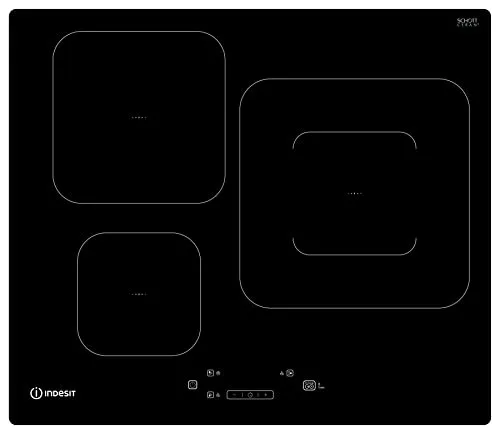 Indesit induktionskochfeld 60cm 3 brenner 7200w schwarz is33q60ne
