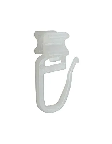 Faltengleiter beweglich, Gardinen-Faltenhaken mit X-Gleiter, für Alu-Schienen mit 6mm-Laufbreite, 100 Stück