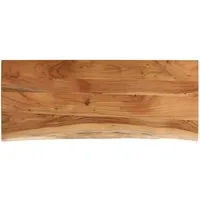 vidaXL Rechteckige Tischplatte mit Baumkante aus Akazienholz - Servierplatten - Hochwertige Holztischplatte mit rustikaler Naturkante, ideal für Beistelltische oder Bartische, langlebig und einzigartig durch individuelle Maserung.