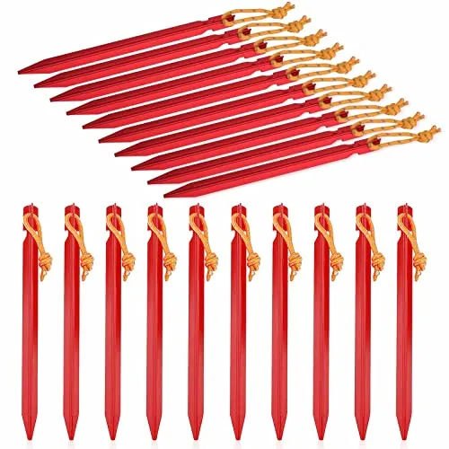 HOOPOE Zeltheringe, 20 Stück Heringe Camping, 18CM Heringe Zelt, Zelt Heringe Metall Stark für Outdoor- Camping, Reisen, Wandern, Strand