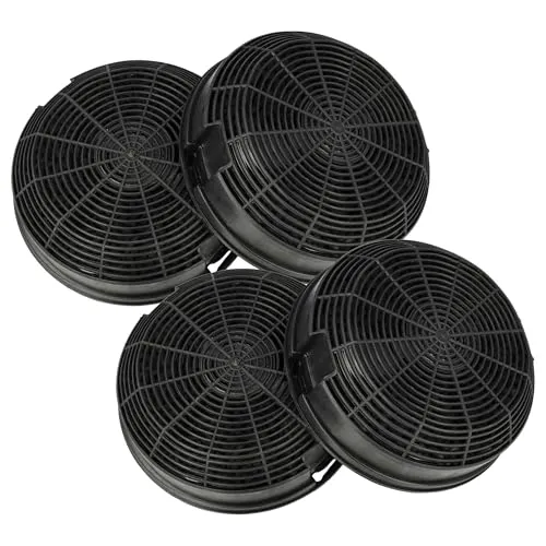 vhbw 4x Aktivkohlefilter kompatibel mit Laden HCH 990 IX Dunstabzugshaube - 15,3 cm