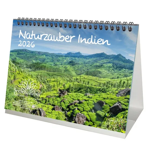Naturzauber Indien DIN A5 Tischkalender für 2026 Reise Landschaft Natur Land Url