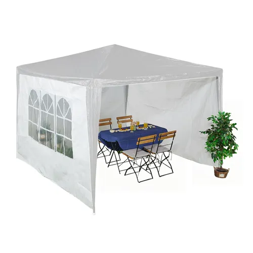 Pavillon Seitenwand Set in weiß von Relaxdays