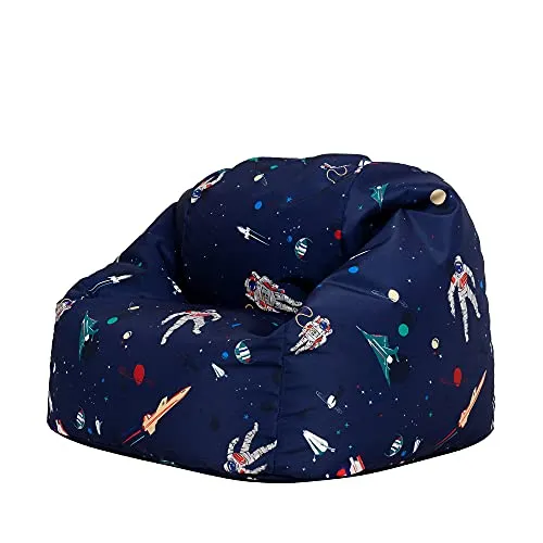 Bean Bag Bazaar Space Sitzsack Kinder – Bequemer Kuschelsessel für Spiel und Entspannung - Der perfekte Sitzsack für Kinder! Mit wasserabweisendem Stoff und lustigem Druck sorgt er für stundenlangen Komfort im Kinderzimmer. Leicht und tragbar, ideal für entspannte Lesestunden oder Spielen – ganz ohne Montage!