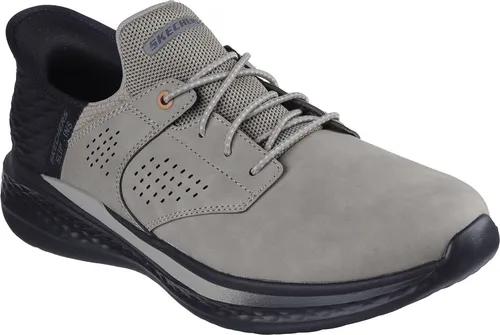 Skechers Herren Sneakers, Cement, 47.5 EU - Herren-Sneaker aus hochwertigem Glattleder, ideal für Komfort und Stil im Alltag.