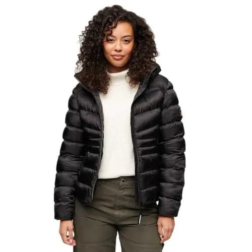 Produktbild Superdry Damen Wattierte Fuji Steppjacke mit Kapuze Schwarz 38