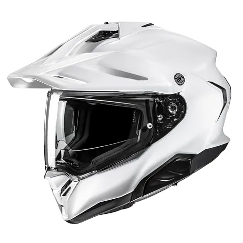 HJC RPHA60 - Enduro Helm S mit Sonnenblende in Weiß - Motorradhelm für Offroad- und Onroad-Aktivitäten, mit kratzfestem Visier, optimaler Belüftung und Antibeschlagschutz für maximale Sicherheit und Komfort.
