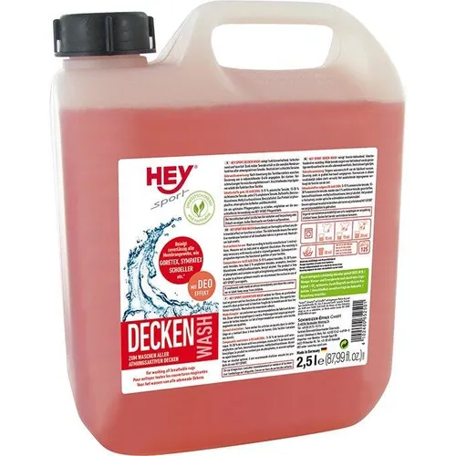 Effax Hey-Sport Decken-Wash 2,5 l - Waschmittel für Outdoor-Bekleidung, reinigt effektiv und schützt die Atmungsaktivität von Funktionsstoffen.
