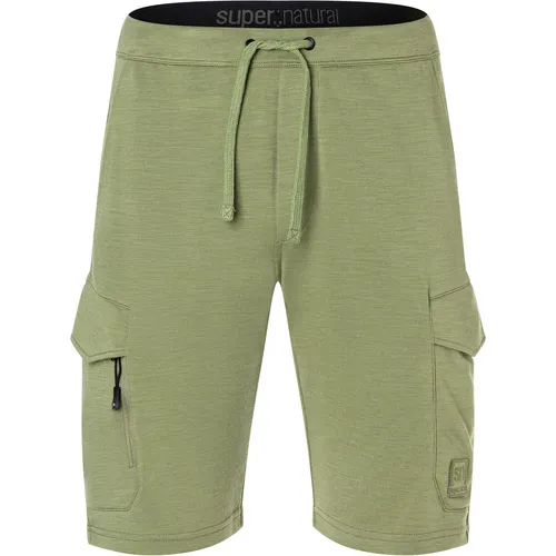 Super.Natural Herren Cargo Bio Shorts (Größe L, oliv)