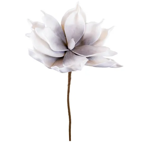 Kunstblume Kunstblumen Magnolie grau weiß Pflanzen Deko Ø 12x65 Magnolie, matches21 HOME & HOBBY, Höhe 65 cm