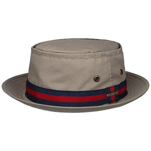 Stetson Classic Band Pork Pie Stoffhut Herren UV-Schutz Frühling Sommer beige S (54-55 cm)