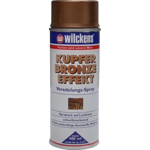 WILCKENS Kupferbronze Effekt Spray 400ml - Lacke für kreative Projekte, hochglänzende Kupferbronze Sprühfarbe für beeindruckende Veredelungen und kreative Akzente.