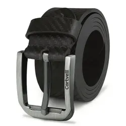 Cartvelli Premium Ledergürtel Herren Schwarz Carbon 120cm in schwarz von Cartvelli