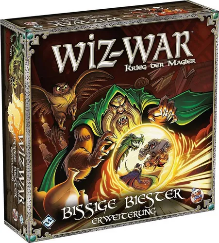 Asmodee Spiel Wiz-War Bissige Biester - Erweiterung - Spielbrett / Figuren, Deutsch / taktisches Kartenspiel