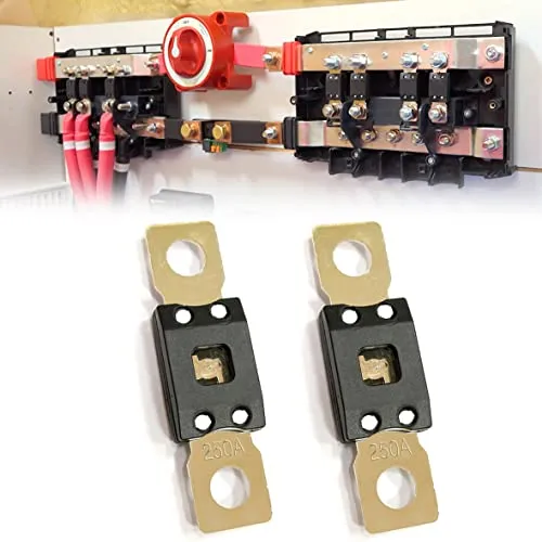 parts PTT MEGA/AMG Sicherung/Bolzensicherung 2er Pack 250 Amp, 32V 298 Serie Bolt Down Hochstrombolzensicherung Schutzzeitverzögerung Überlastanwendung für PKW Automotive Marine LKW (250A-2PACK)