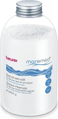 Beurer Spezial-Meersalz 1250 g - für maremed MK 500 Meeresklimagerät, reich an über 65 Spurenelementen und inklusive Messbecher zur präzisen Dosierung