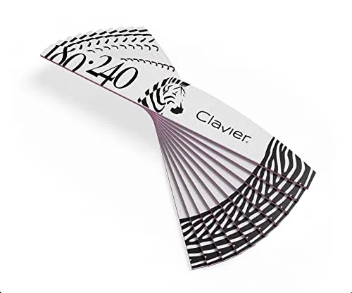 Clavier 10 Stück Nagelfeilen für Gelnägel und natürliche Nägel, 100/180, Schmirgel, Rosa