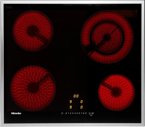 Miele Elektro-Kochfeld KM 6520 FR - Kochfeld mit integrierter Dunstabzugshaube, Touch-Slider-Bedienung und Edelstahlrahmen für eine elegante Küche. Ideal für effizientes Kochen und weniger Geruchsbelästigung.