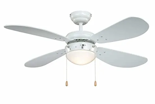aireRyder Deckenventilator Classic 105 cm Weiß - Eleganter Deckenventilator mit 105 cm Durchmesser, ideal für Sommer- und Winterbetrieb. Mit 3 Geschwindigkeitsstufen und separatem Lichtschalter für optimalen Komfort.