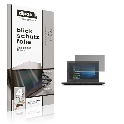 dipos I Blickschutzfolie kompatibel mit Lenovo ThinkPad L460 Display-Schutzfolie matt mit 4-Wege Sichtschutz-Effekt