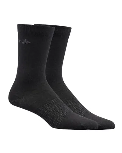 Craft Wool Liner Socken 2er Pack schwarz - Bequeme und atmungsaktive Wollsocken, ideal für kalte Tage. Perfekt für den täglichen Gebrauch und sorgen für angenehmen Tragekomfort.