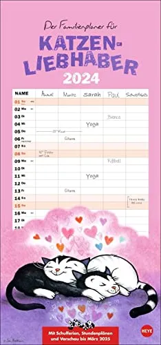 HEYE Wandkalender Familienplaner 2024