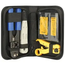 Netzwerk Werkzeugset Etui Delock - Praktisches Werkzeugset für Netzwerkprofis, ideal für die Installation und Wartung von WLAN-Repeatern und anderen Netzwerkgeräten.