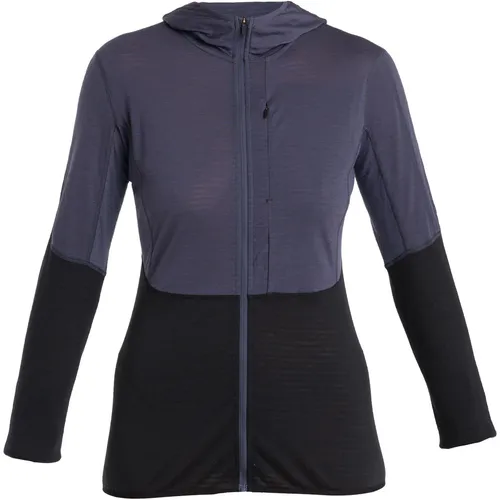 Icebreaker Damen 200 Realfleece Descender Hoodie Jacke (Größe XS, grau)