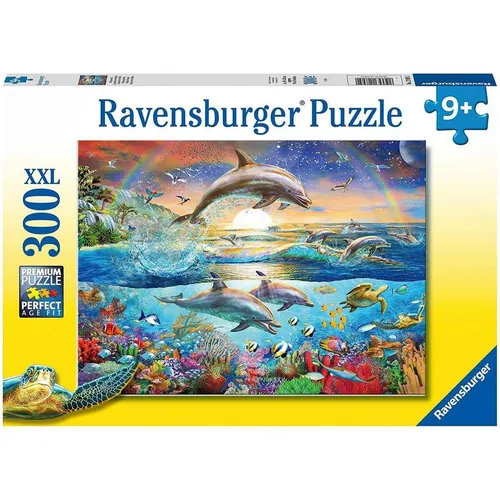 Ravensburger Kinderpuzzle - Delfinparadies, 300 Teile im XXL-Format für Kinder ab 9 Jahren, fördert Motorik und Konzentration