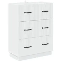 vidaXL Schubladenschrank Weiß 66 x 34,5 x 87 cm